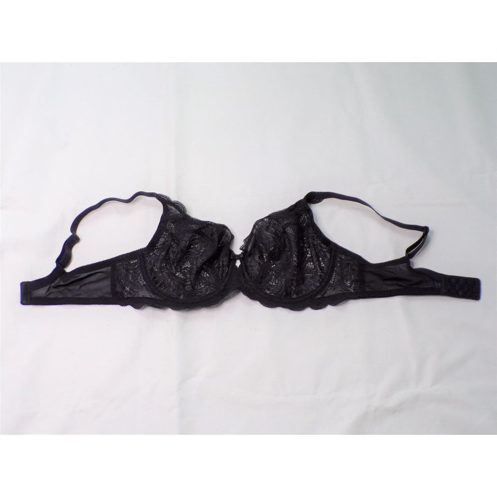 FELINA Peridot Lace Non-Padded Underwire Bra Black 36D #115073 NEW $54 - Picture 9 of 12